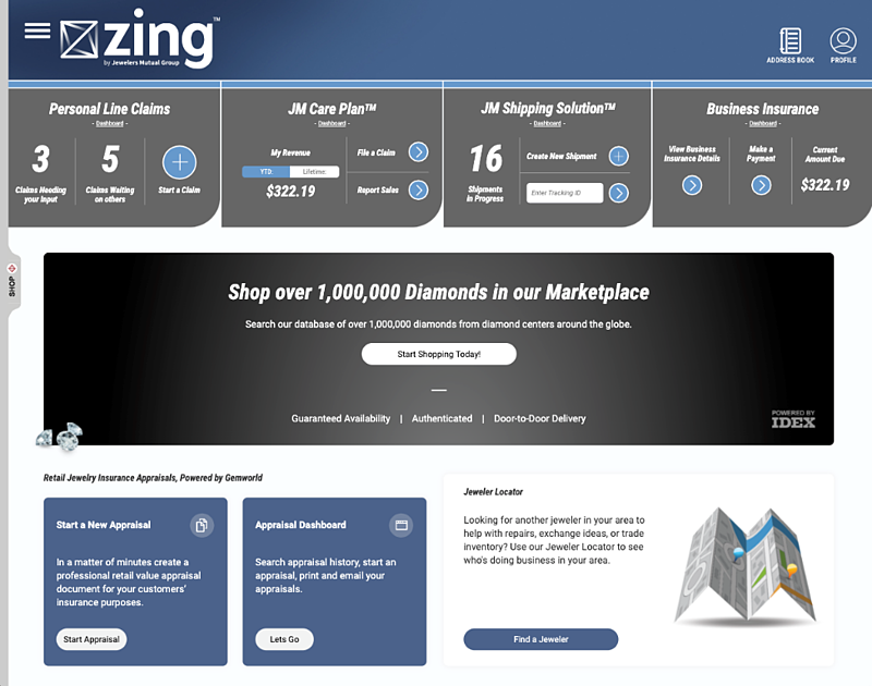Zing dashboard