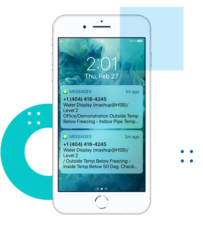 text alert example for hsb sensors