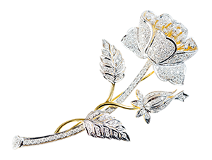 Diamond brooch