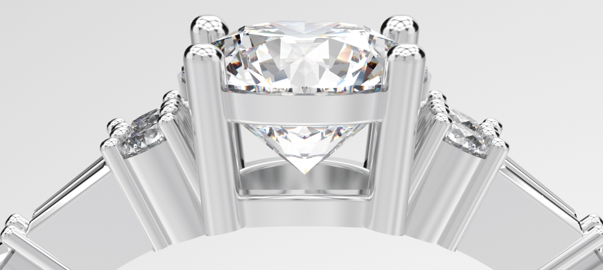 Cathedral ring setting