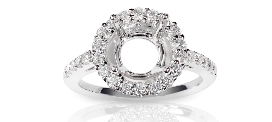Halo ring setting