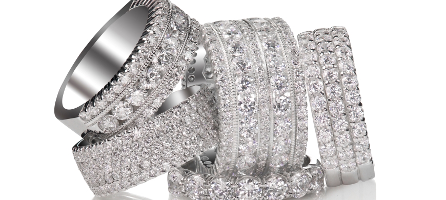Pave ring settings