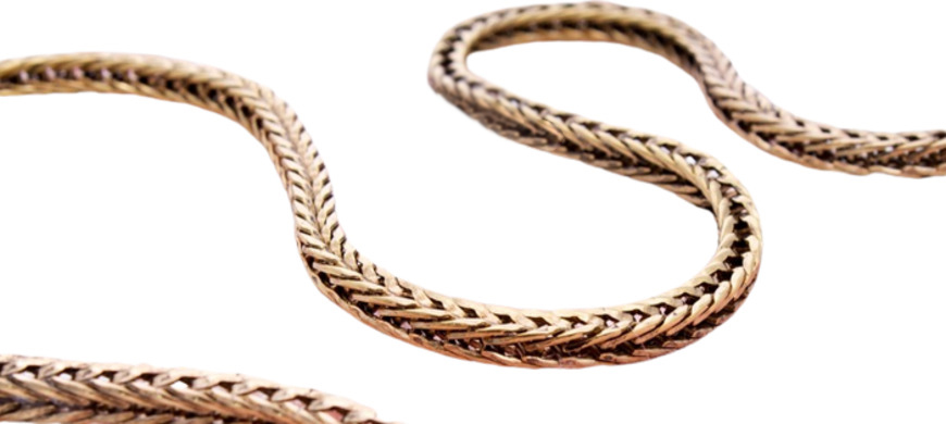 Gold foxtail chain