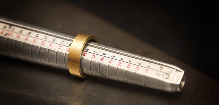 Ring on a ring sizer stick