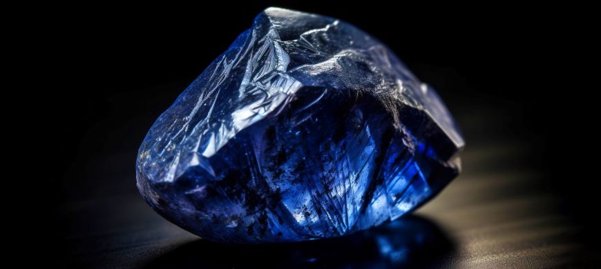 Picture of a benitoite gemstone