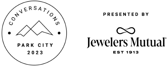 Conversations In Park City logo with Presented by Jewelers Mutual logo