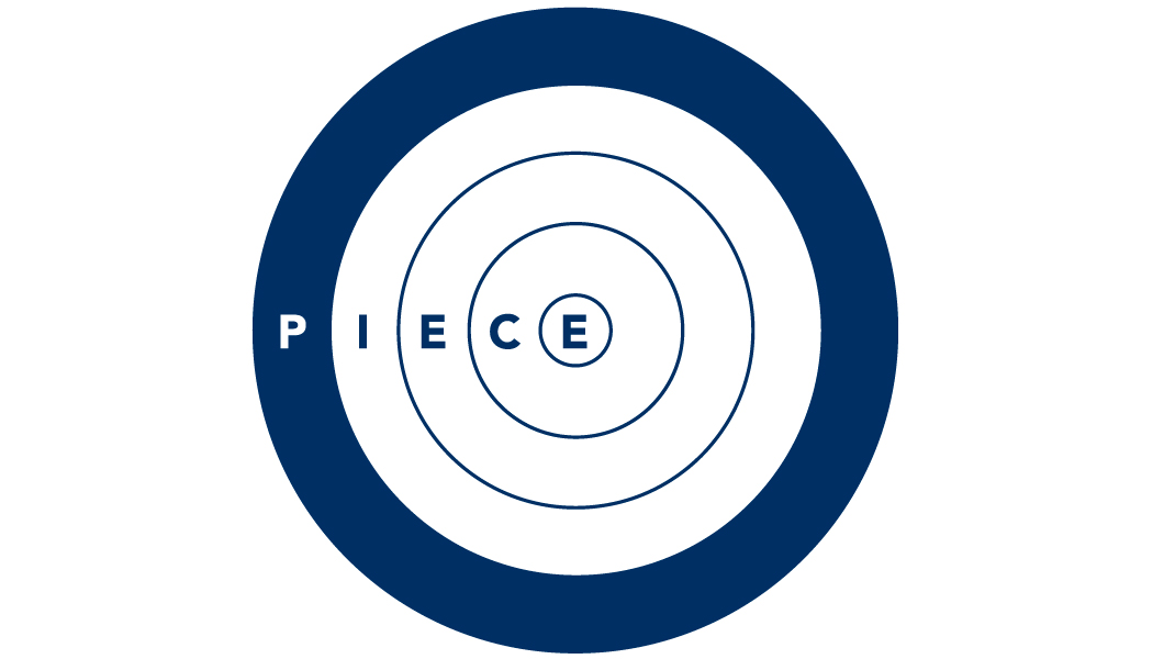 P highlighted in the piece graphic circle