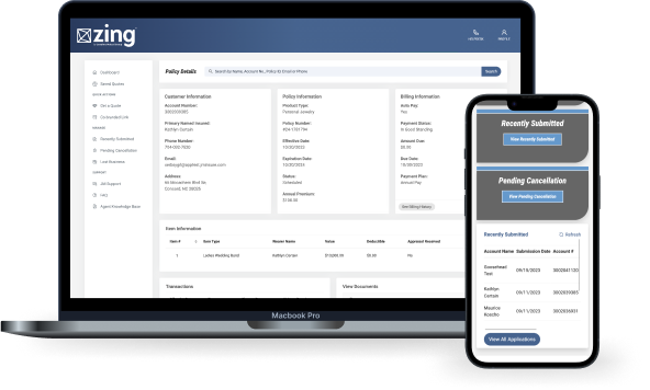 Zing computer mobile experience