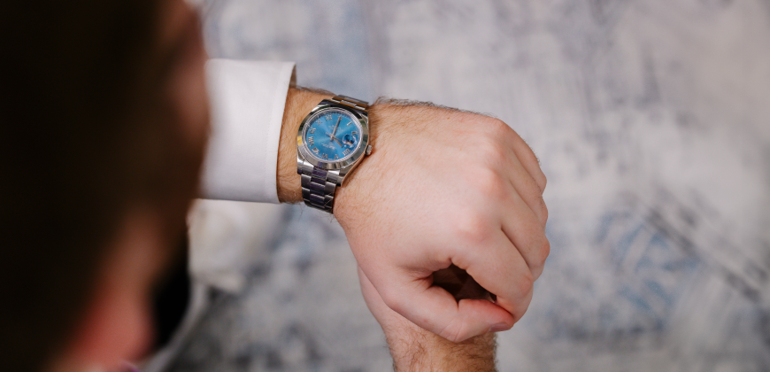 Man checking his watch