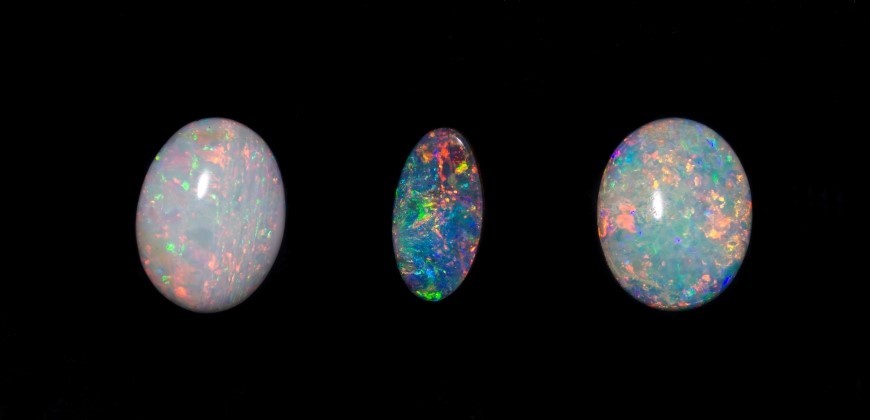 Opals with different colors
