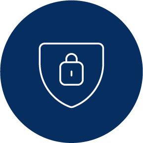 Lock and shield graphic