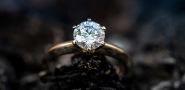 Close up of a diamond ring