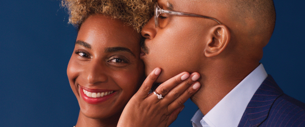 Couple embracing