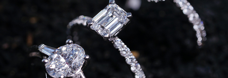 multiple diamond rings with multiple diamond cuts