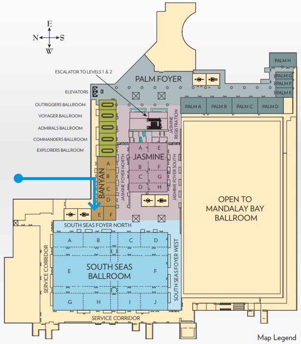 Banyan Room E is across from the South Seas Foyer North