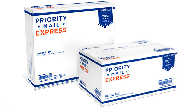 Priority Mail Express boxes