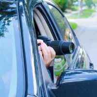 Car taking pictures