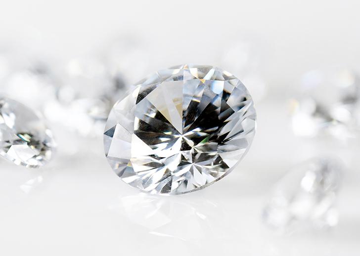 Close up of a diamond