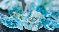 Photo of uncut aquamarine stones