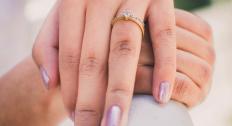 Promise ring on a hand