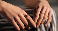 Hands with rings on them