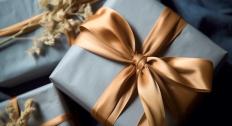 Gift with a ribbon on it