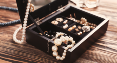 Pearls and other jewelry in a box
