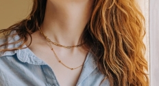 Woman wearing a necklace