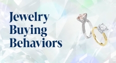 Jewelry Buying Behaviors graphic with two diamond rings