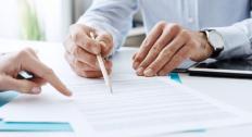 Signing a contract